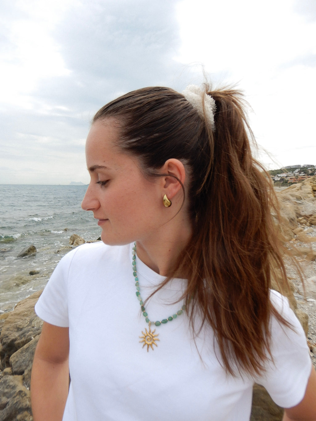 Golden Sun Necklace Jade