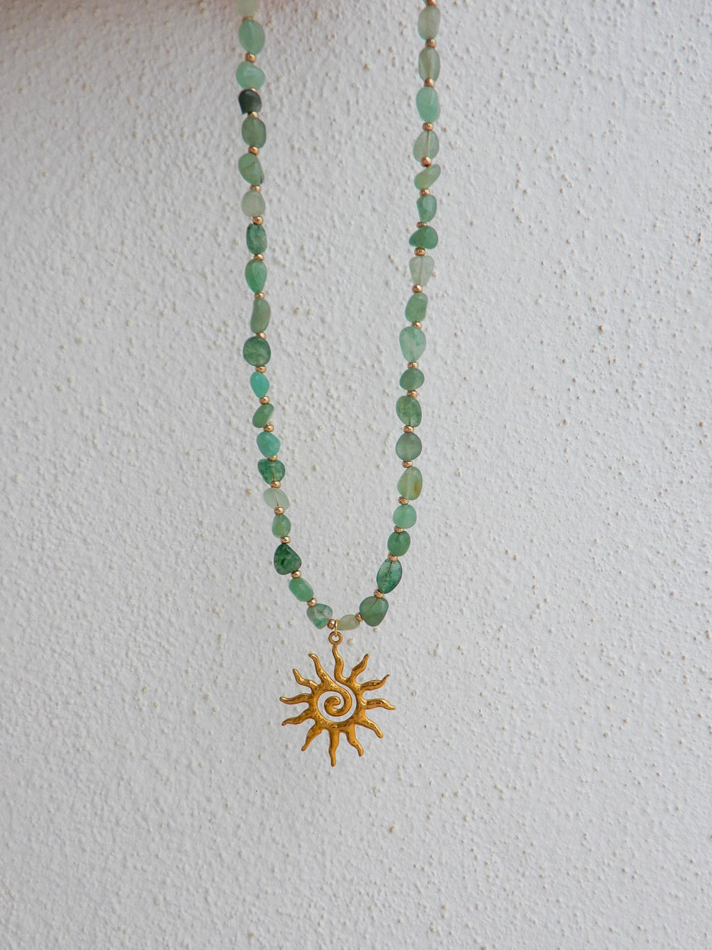Golden Sun Necklace Jade