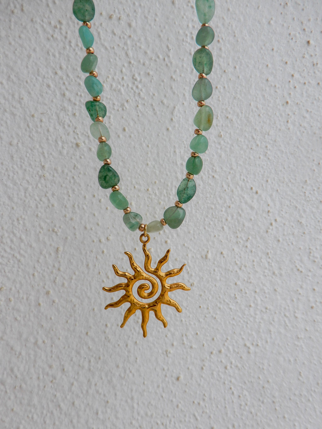 Golden Sun Necklace Jade